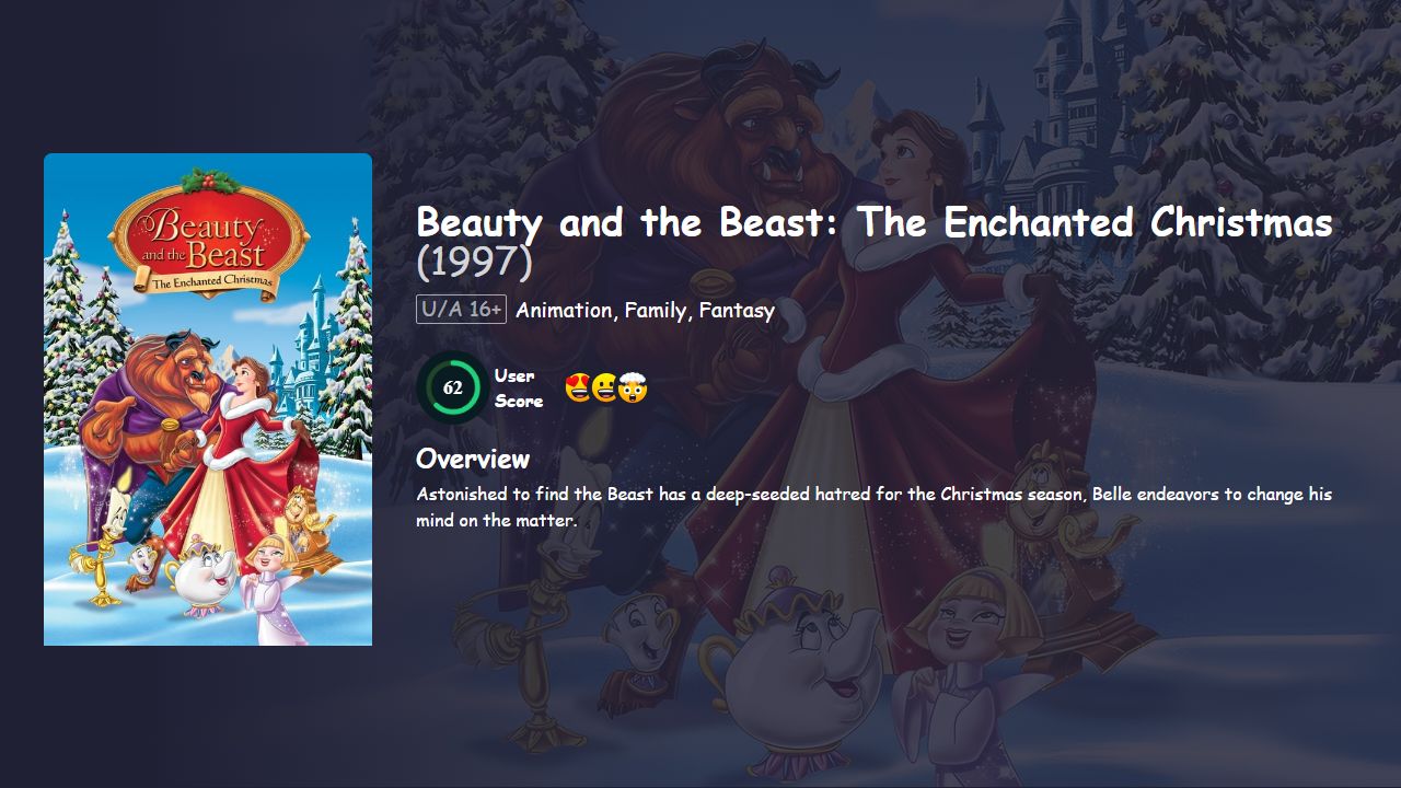 Beauty and the Beast: The Enchanted Christmas (1997) Hindi Dubbed