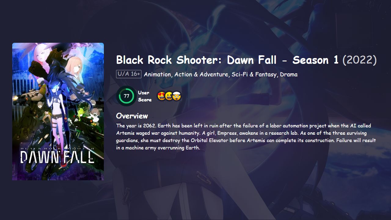 Black Rock Shooter: Dawn Fall Season 1 Hindi Dubbed