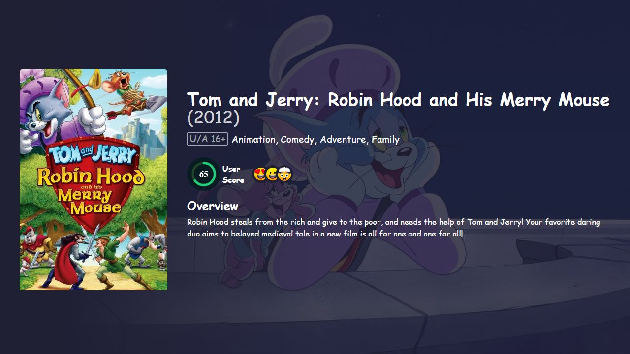 Tom and Jerry: Robin Hood and His Merry Mouse (2012) Hindi Dubbed