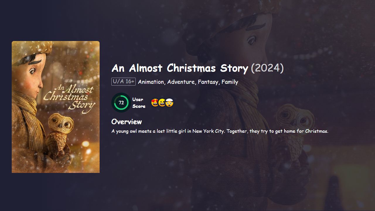 An Almost Christmas Story (2024) English Dubbed