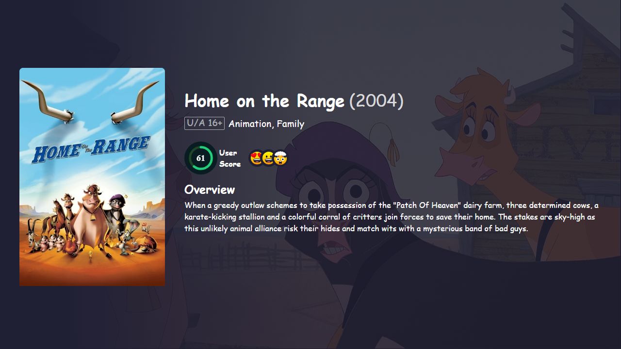 Home on the Range (2004) Hindi Dubbed
