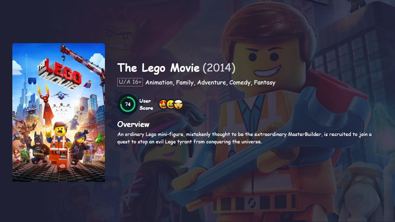 The Lego Movie (2014) English Dubbed