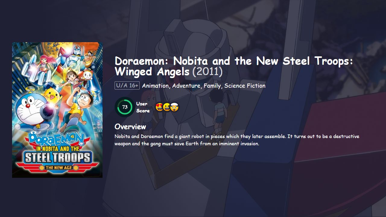 Doraemon: Nobita and the New Steel Troops: Winged Angels (2011) Hindi Dubbed