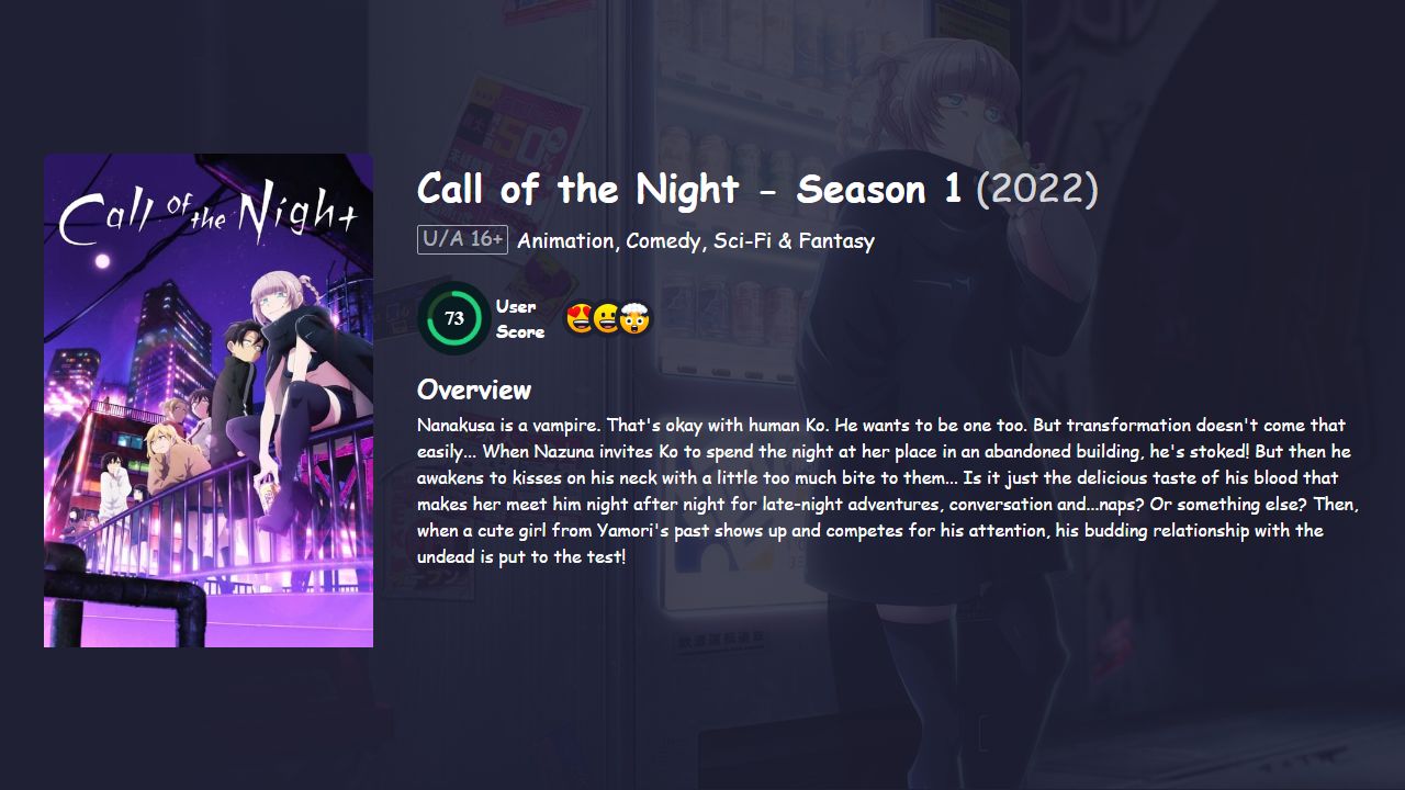 Call of the Night Season 1 Hindi Dubbed