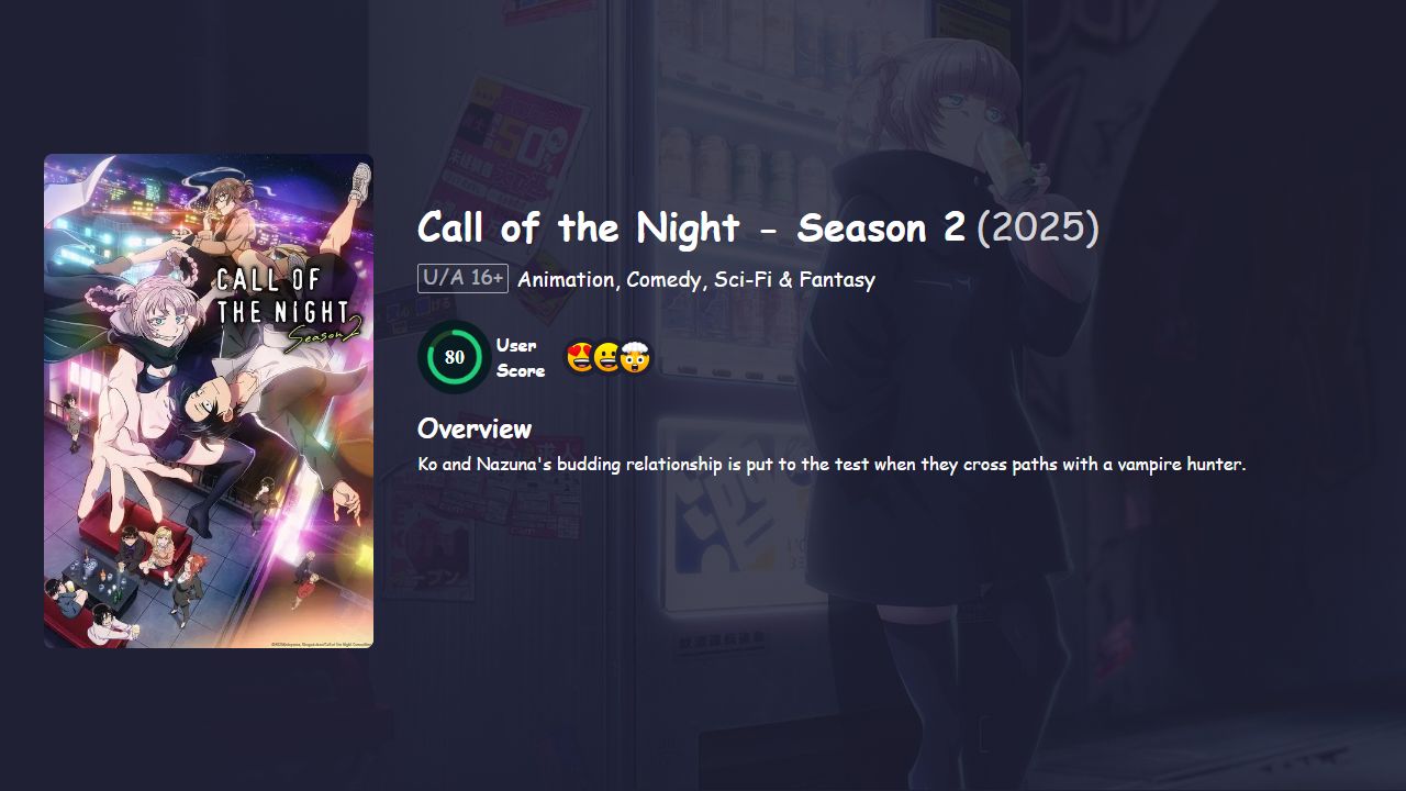 Call of the Night Season 2 [Japanese] 480p, 720p & 1080p HD | 10bit HEVC ESub