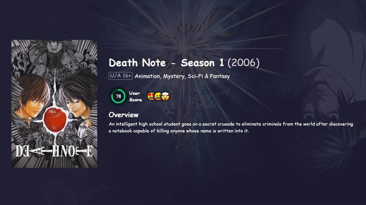 Death Note Season 1 Hindi Dubbed