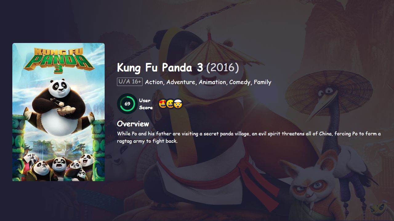 Kung Fu Panda 3 (2016) Hindi Dubbed