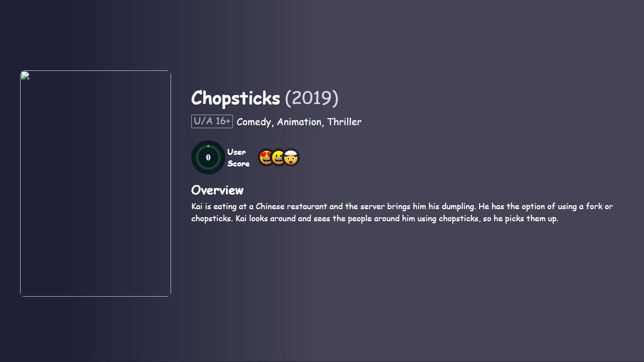 Chopsticks (2019) Hindi Dubbed