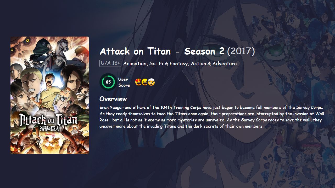 Attack on Titan Season 2 Hindi Dubbed