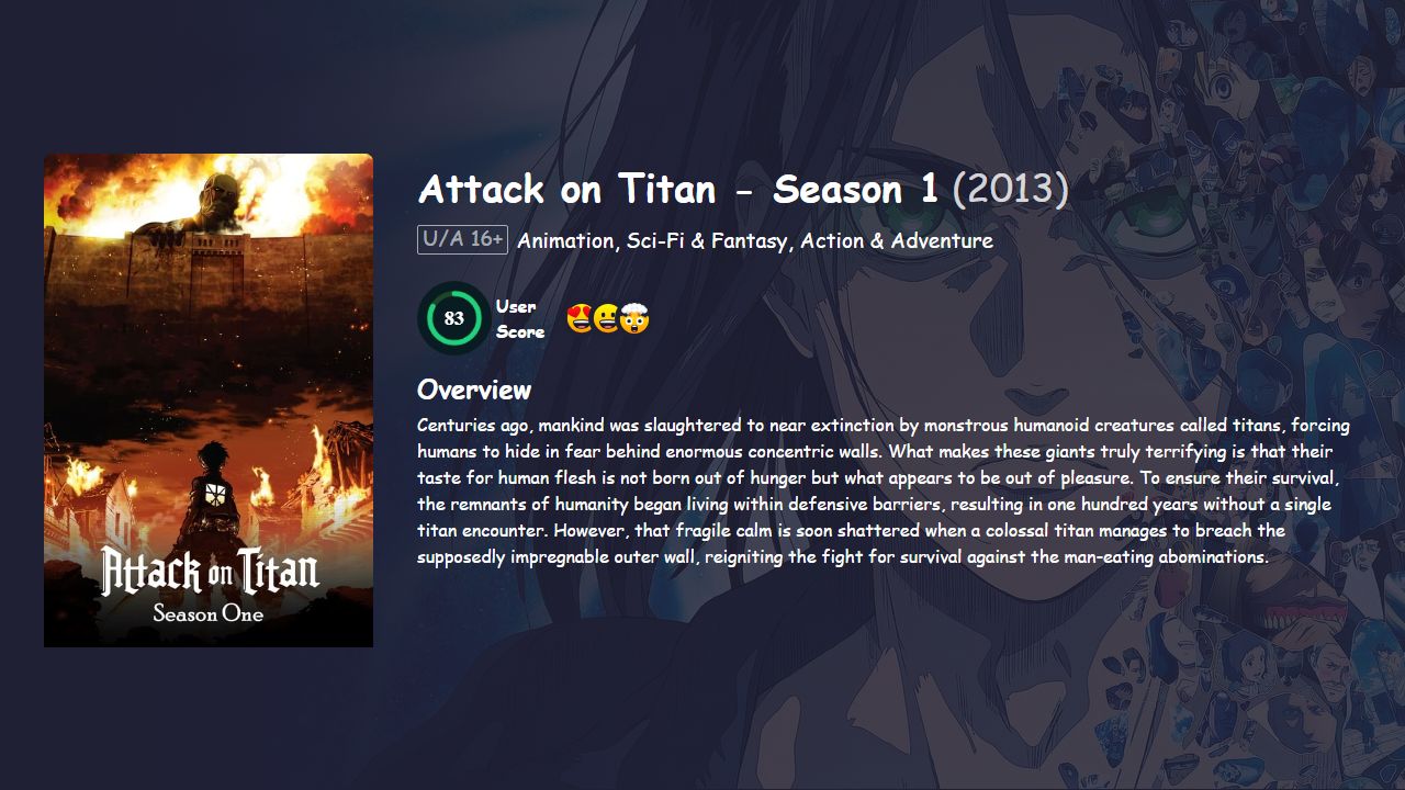 Attack on Titan Season 1 Hindi Dubbed