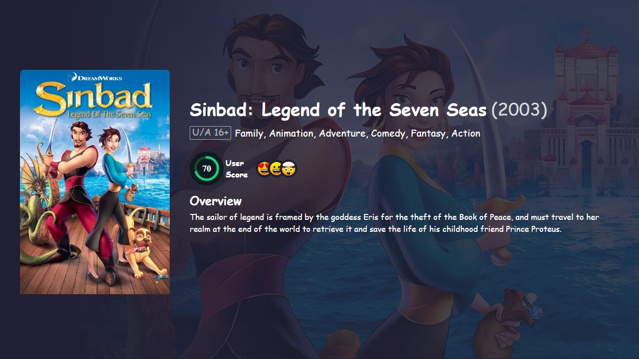 Sinbad: Legend of the Seven Seas (2003) Hindi Dubbed