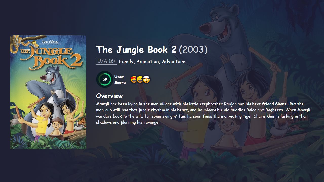 The Jungle Book 2 (2003) Hindi Dubbed