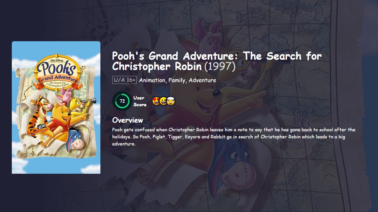 Pooh’s Grand Adventure: The Search for Christopher Robin (1997) Hindi Dubbed