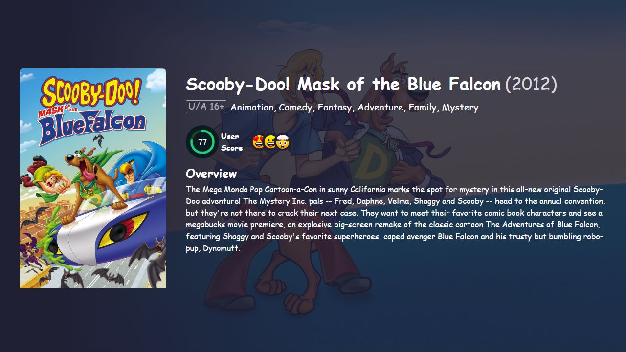 Scooby-Doo! Mask of the Blue Falcon (2012) English Dubbed