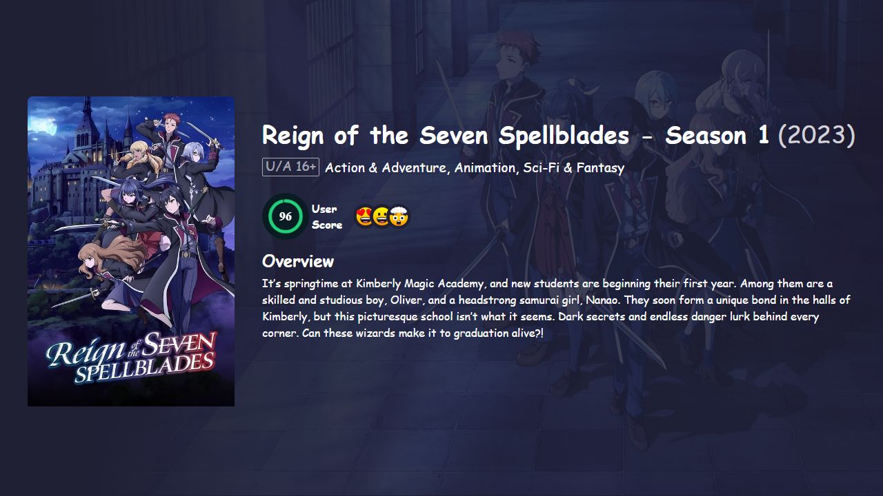 Reign of the Seven Spellblades Season 1 Hindi Dubbed