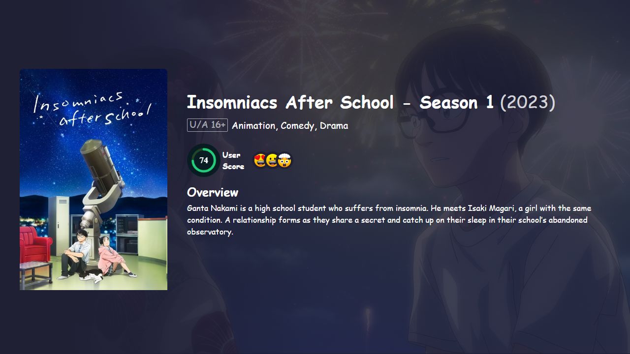 Insomniacs After School Season 1 Japanese Dubbed