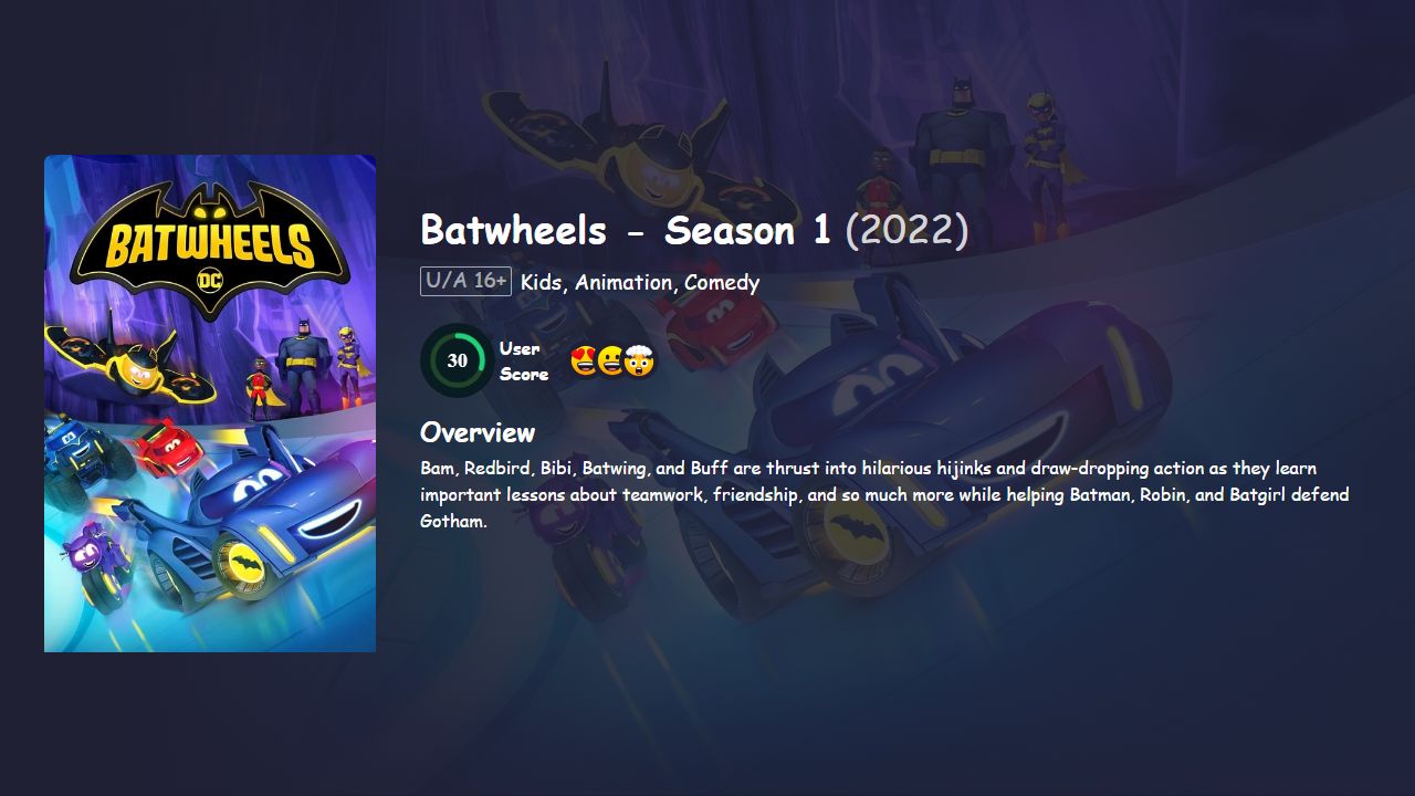 Batwheels Season 1 Hindi Dubbed