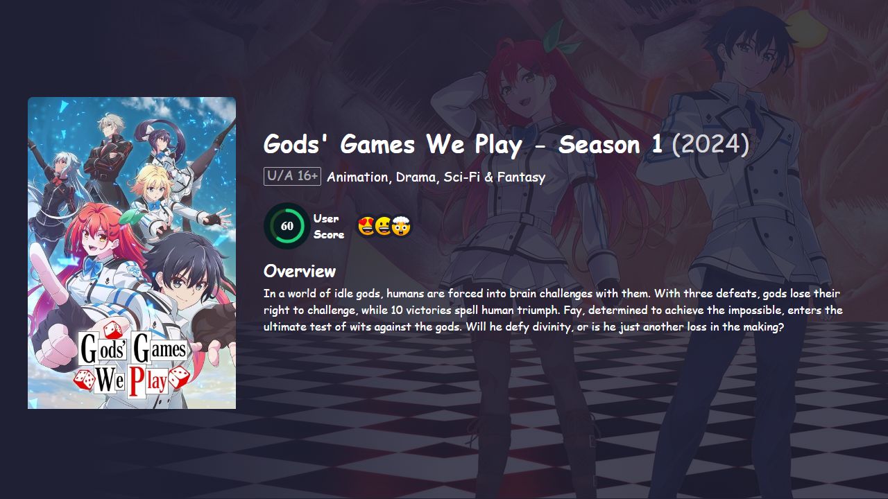 Gods’ Game We Play Season 1 Hindi Dubbed