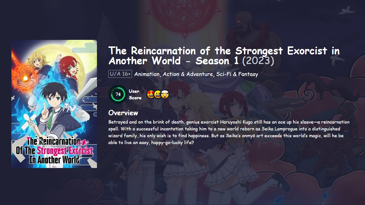 The Reincarnation of the Strongest Exorcist in Another World Season 1 Hindi Dubbed