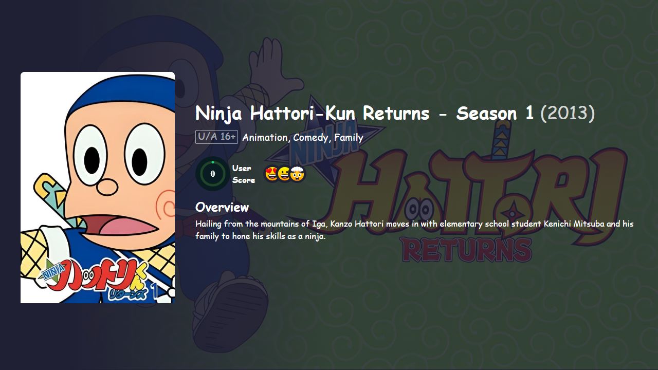 Ninja Hattori Returns Season 1 Hindi Dubbed