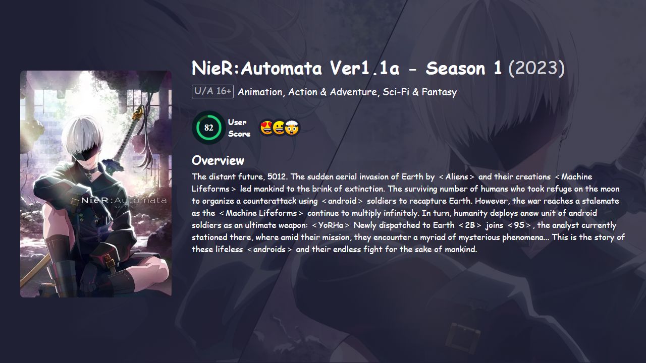 NieR:Automata Ver1.1a Season 1 English Dubbed