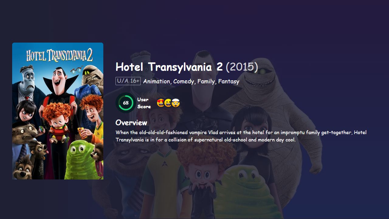 Hotel Transylvania 2 (2015) Hindi Dubbed