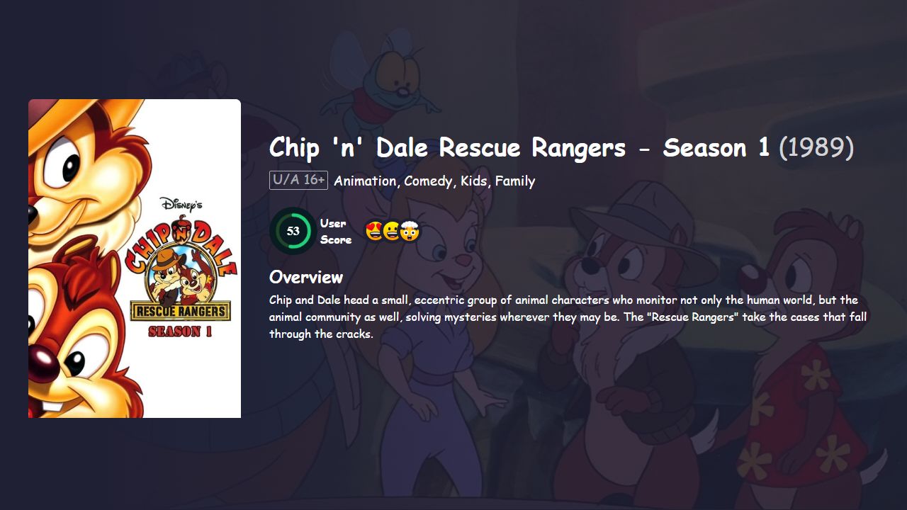 Chip ‘n’ Dale Rescue Rangers Season 1 Hindi Dubbed