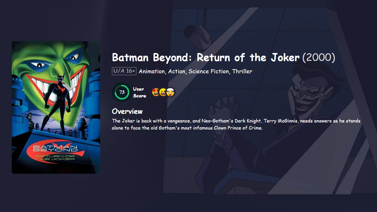 Batman Beyond: Return of the Joker (2000) Hindi Dubbed