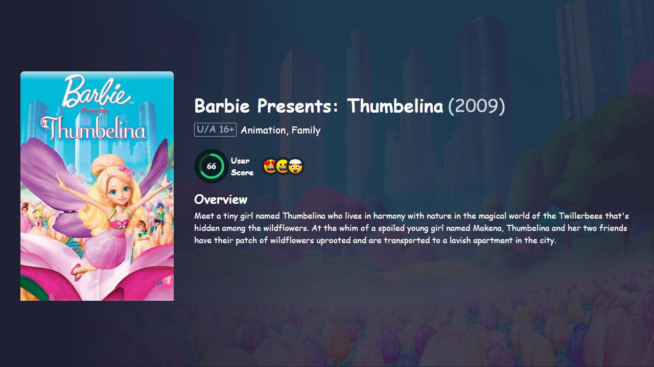 Barbie Presents: Thumbelina (2009) Hindi Dubbed