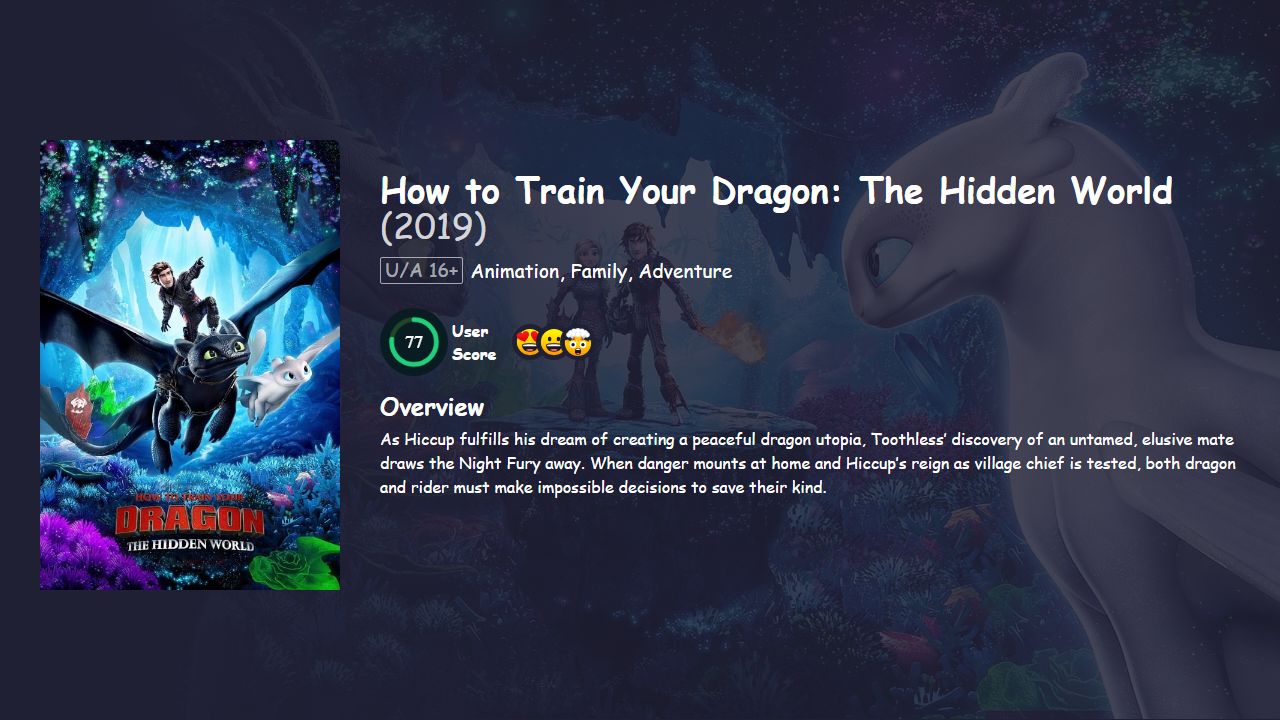 How to Train Your Dragon: The Hidden World (2019) Hindi Dubbed