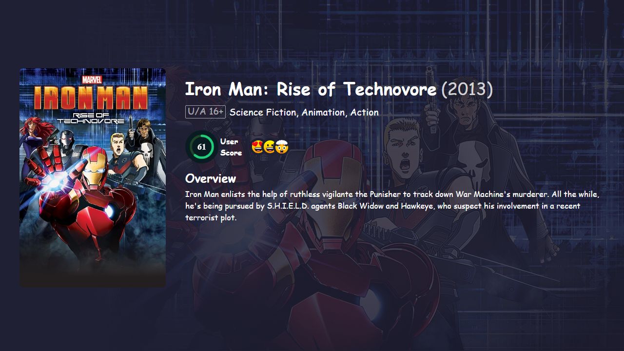 Iron Man: Rise of Technovore (2013) Hindi Dubbed