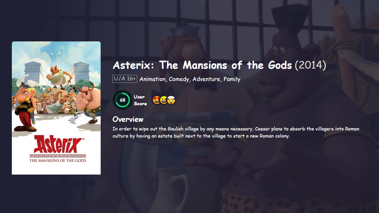 Asterix: The Mansions of the Gods (2014) Hindi Dubbed