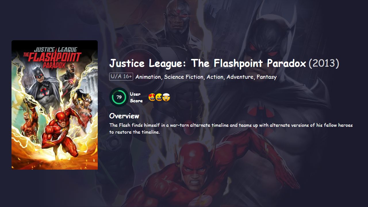 Justice League: The Flashpoint Paradox (2013) English Dubbed