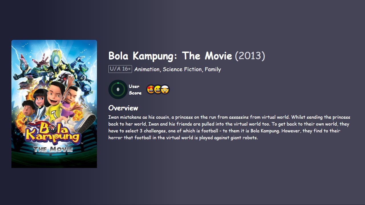 Bola Kampung: The Movie (2013) Hindi Dubbed
