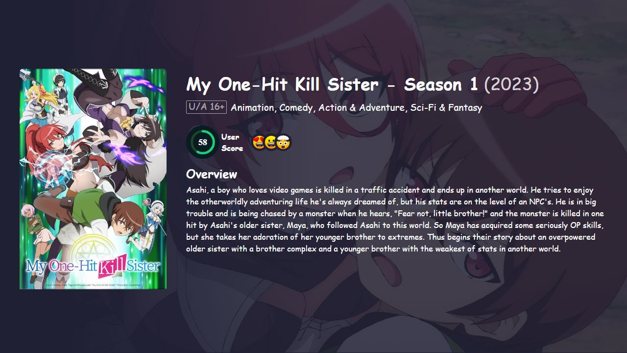 My One-Hit Kill Sister Season 1 Hindi Dubbed