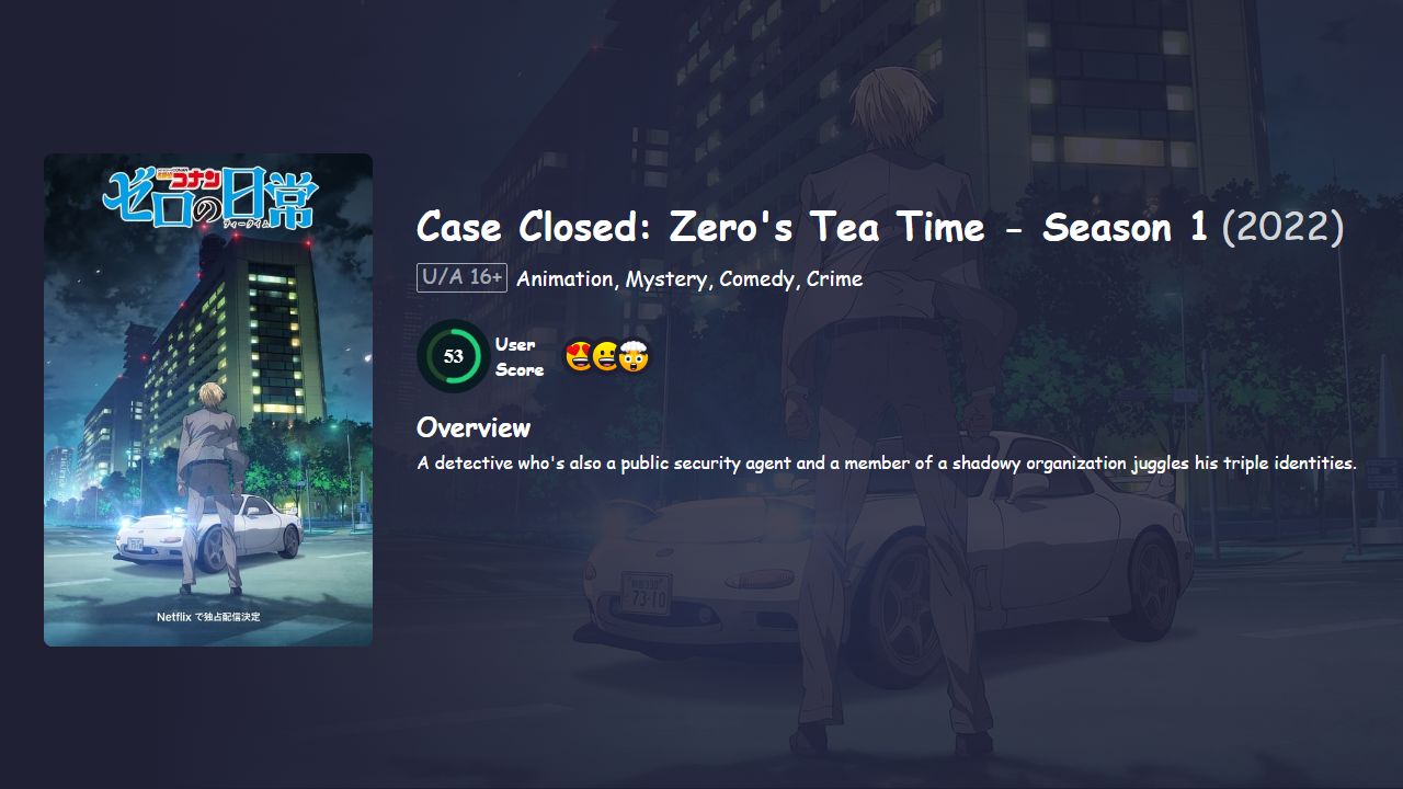 Case Closed: Zero’s Tea Time Season 1 English Dubbed