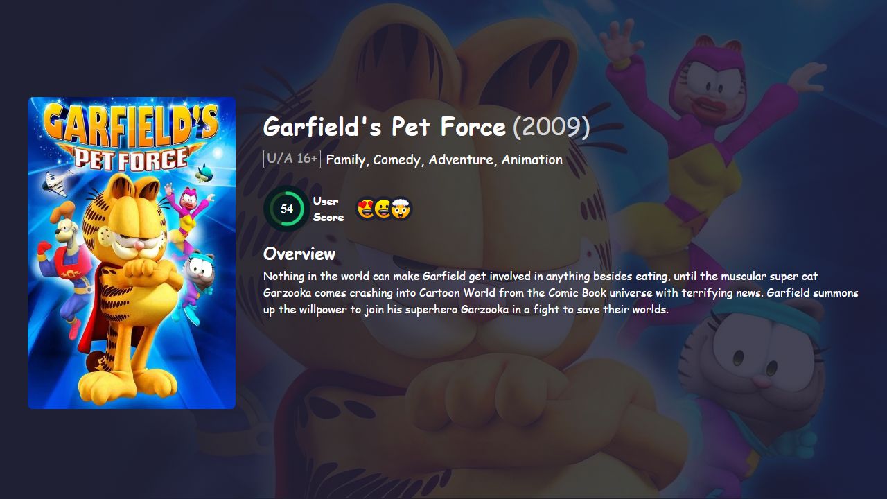 Garfield’s Pet Force (2009) English Dubbed