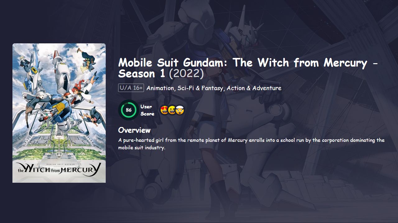 Mobile Suit Gundam: The Witch from Mercury Season 1 Hindi Dubbed