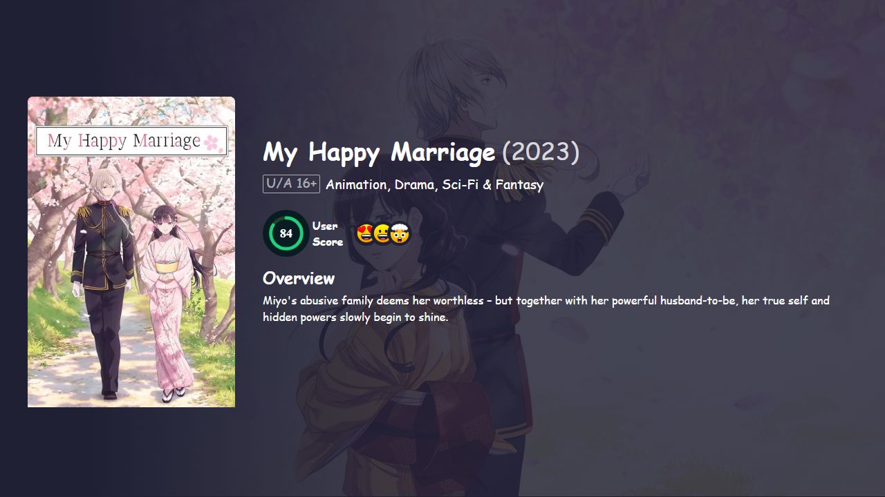 My Happy Marriage Season 2 Hindi Dubbed