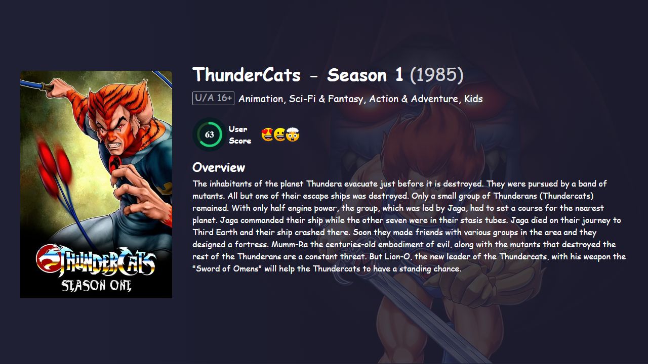 ThunderCats Season 1 Hindi Dubbed