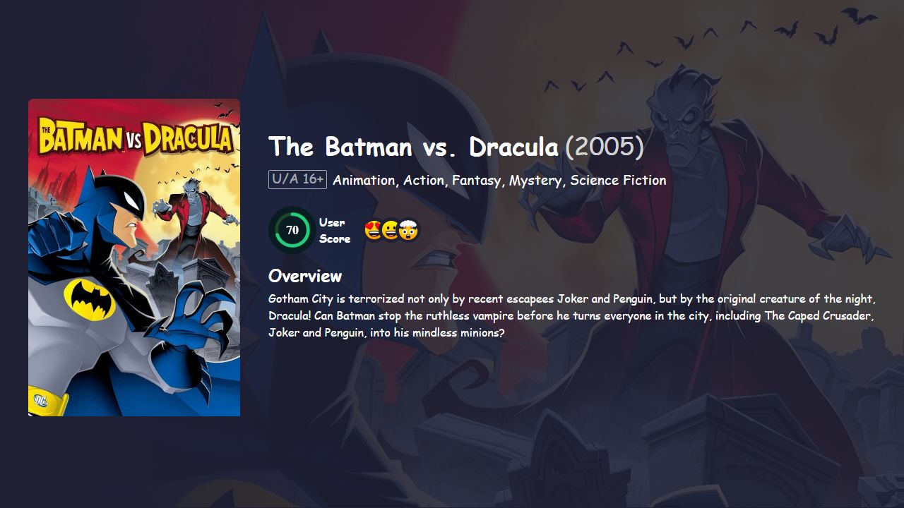 The Batman vs. Dracula (2005) Hindi Dubbed