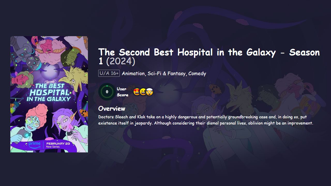 The Second Best Hospital in the Galaxy Season 1 Hindi Dubbed