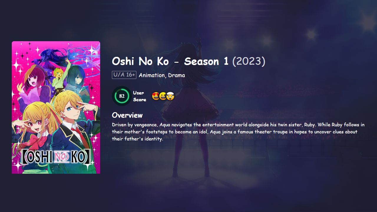 Oshi No Ko Season 1 Hindi Dubbed