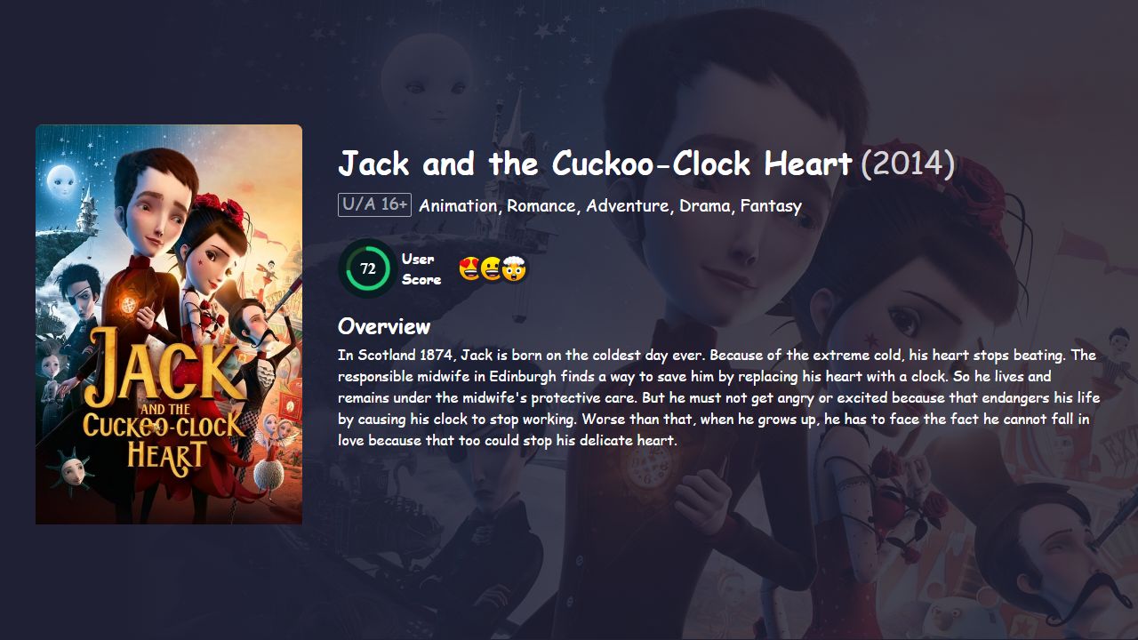 Jack and the Cuckoo-Clock Heart (2014) Hindi Dubbed