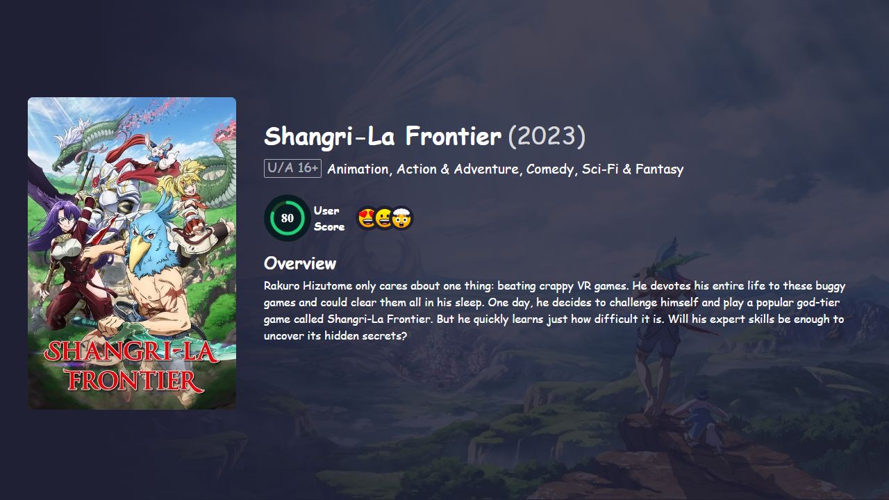 Shangri-La Frontier Season 2 Hindi Dubbed