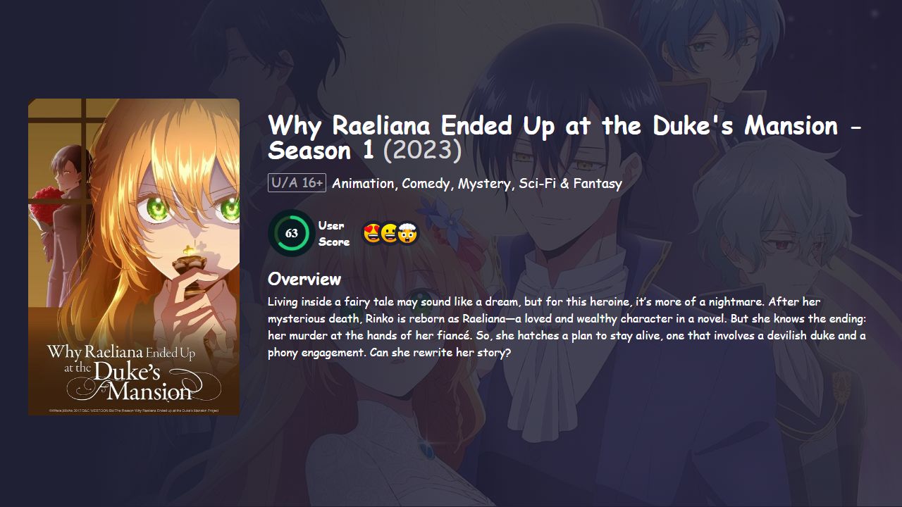 Why Raeliana Ended Up at the Duke’s Mansion Season 1 Hindi Dubbed