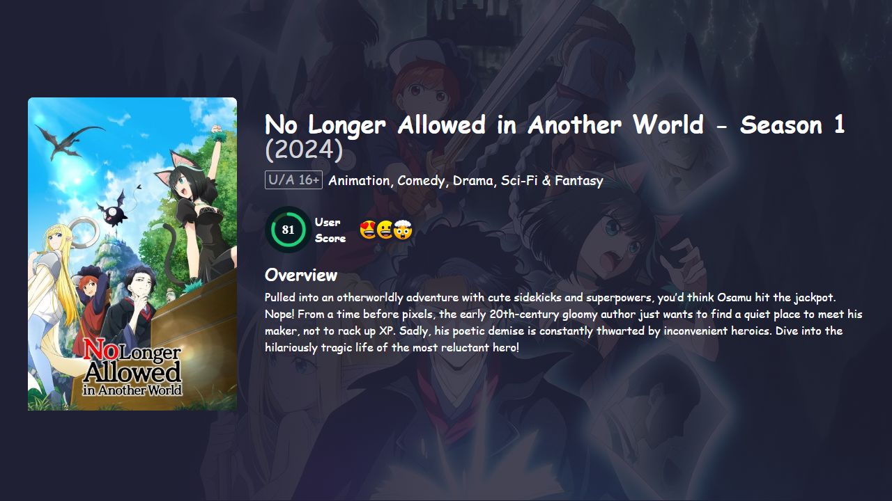 No Longer Allowed in Another World Season 1 Hindi Dubbed