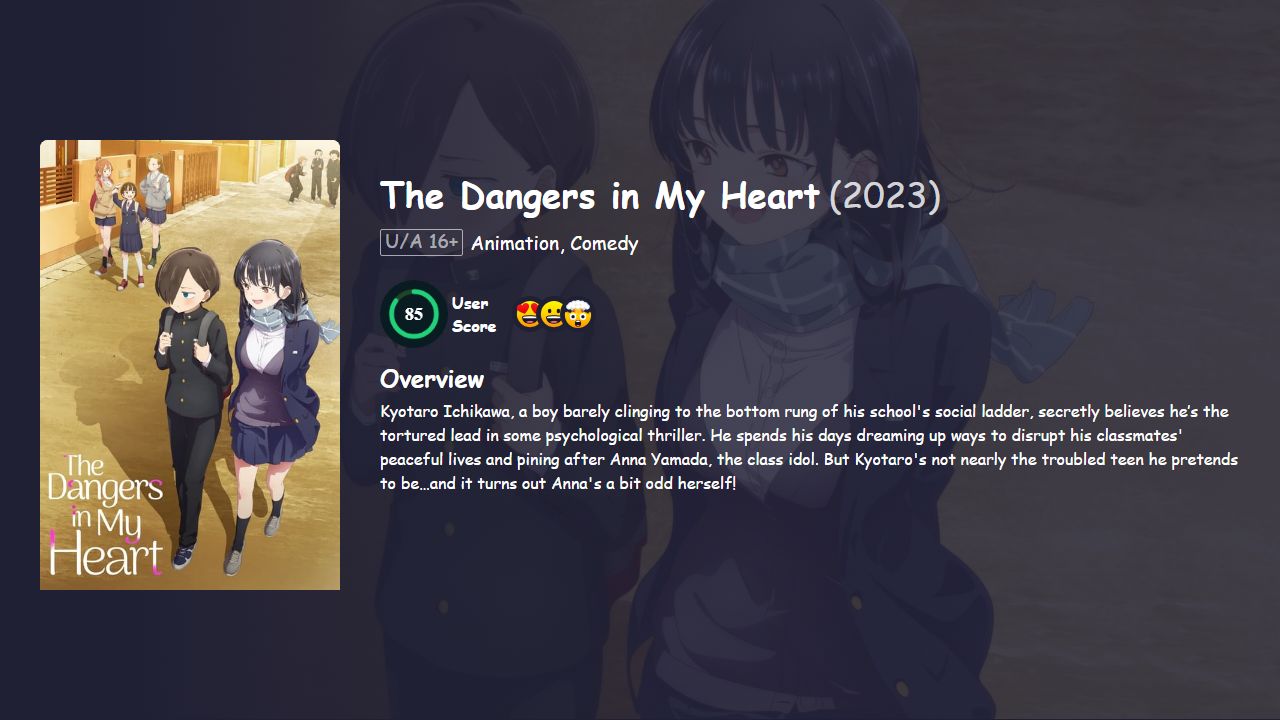 The Dangers in My Heart Season 2 Hindi Dubbed