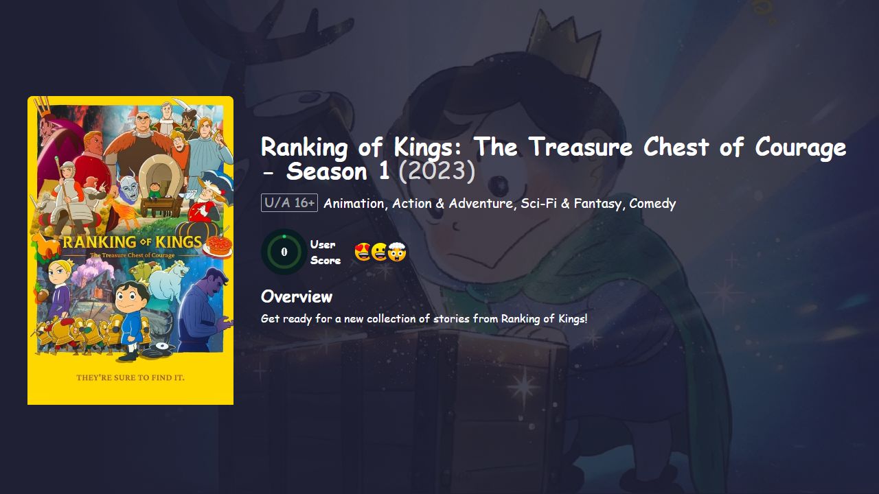 Ranking of Kings: The Treasure Chest of Courage Season 1 Hindi Dubbed