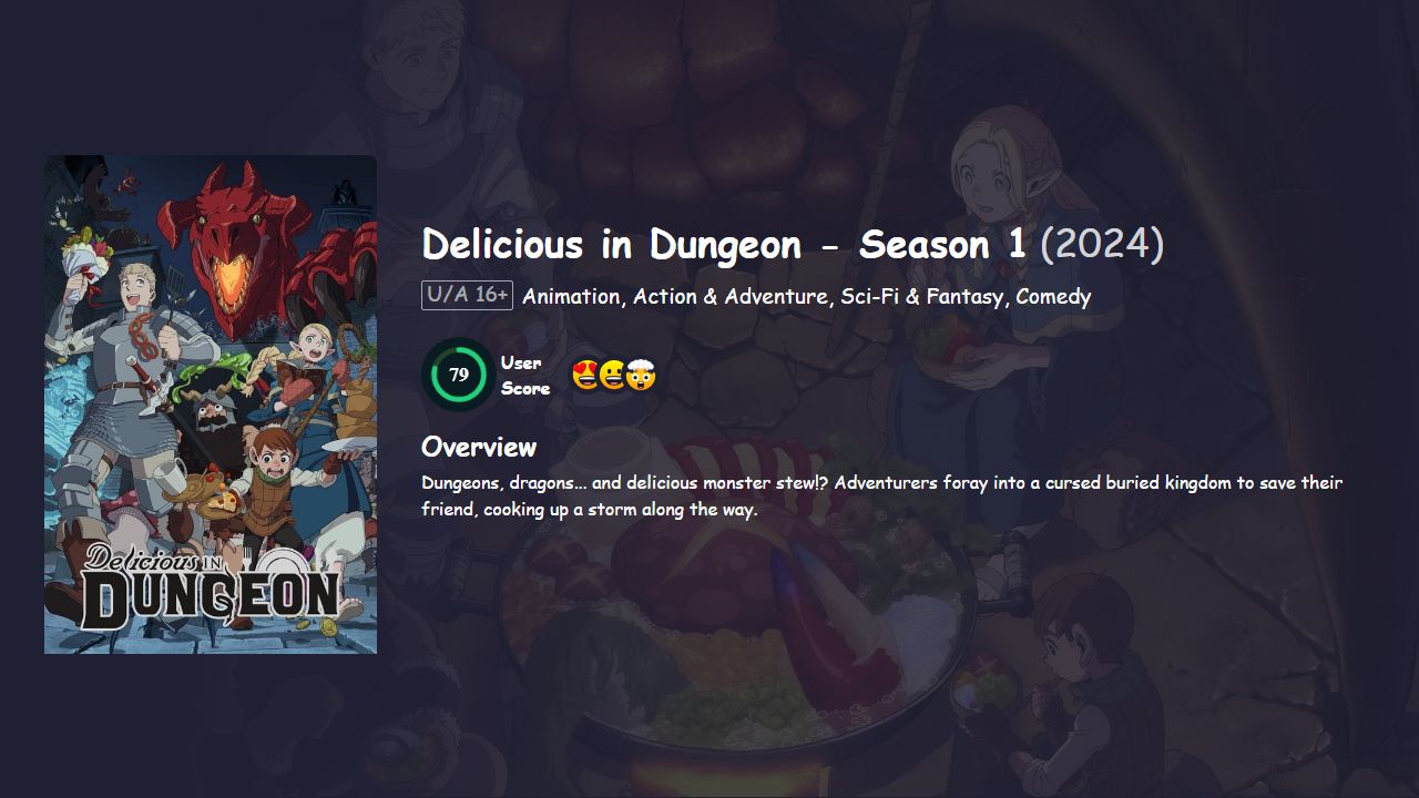 Delicious in Dungeon Season 1 Hindi Dubbed